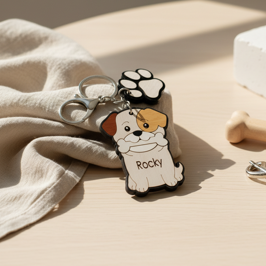 Llavero personalizado mascota con nombre