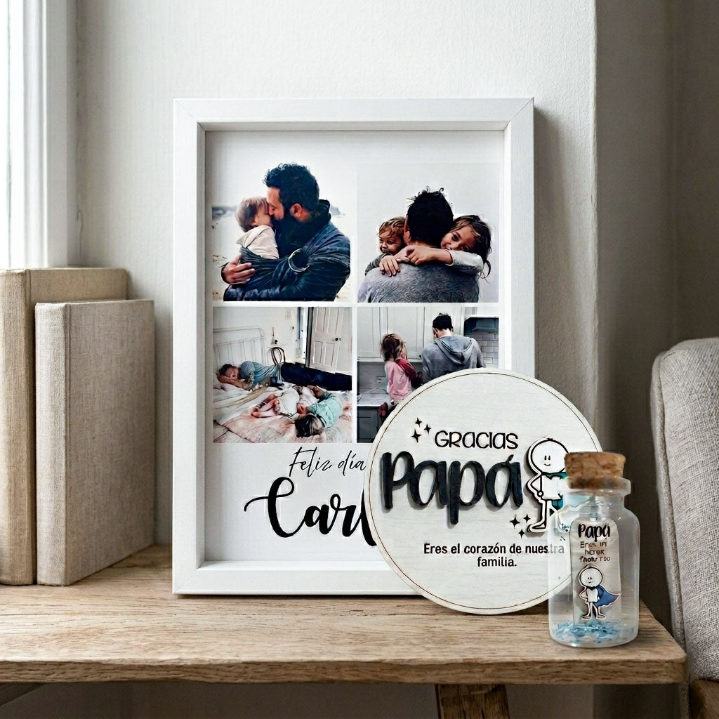 Cuadro Personalizado 15x20cm para escritorio + accesorios