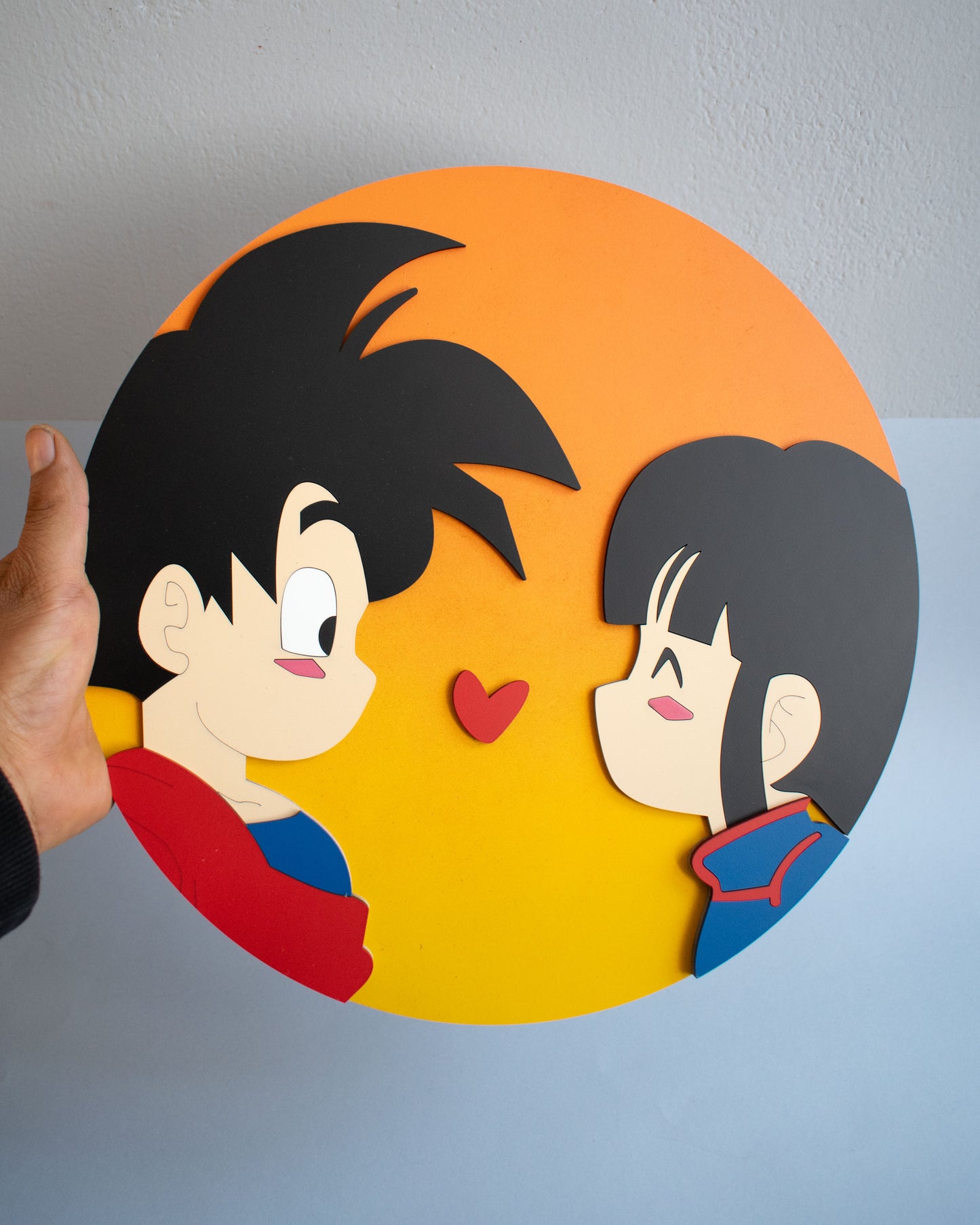 Cuadro Personalizado de Goku y Milk en MDF