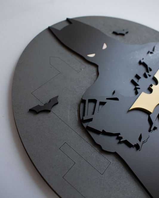 Decoración Circular de Batman en MDF