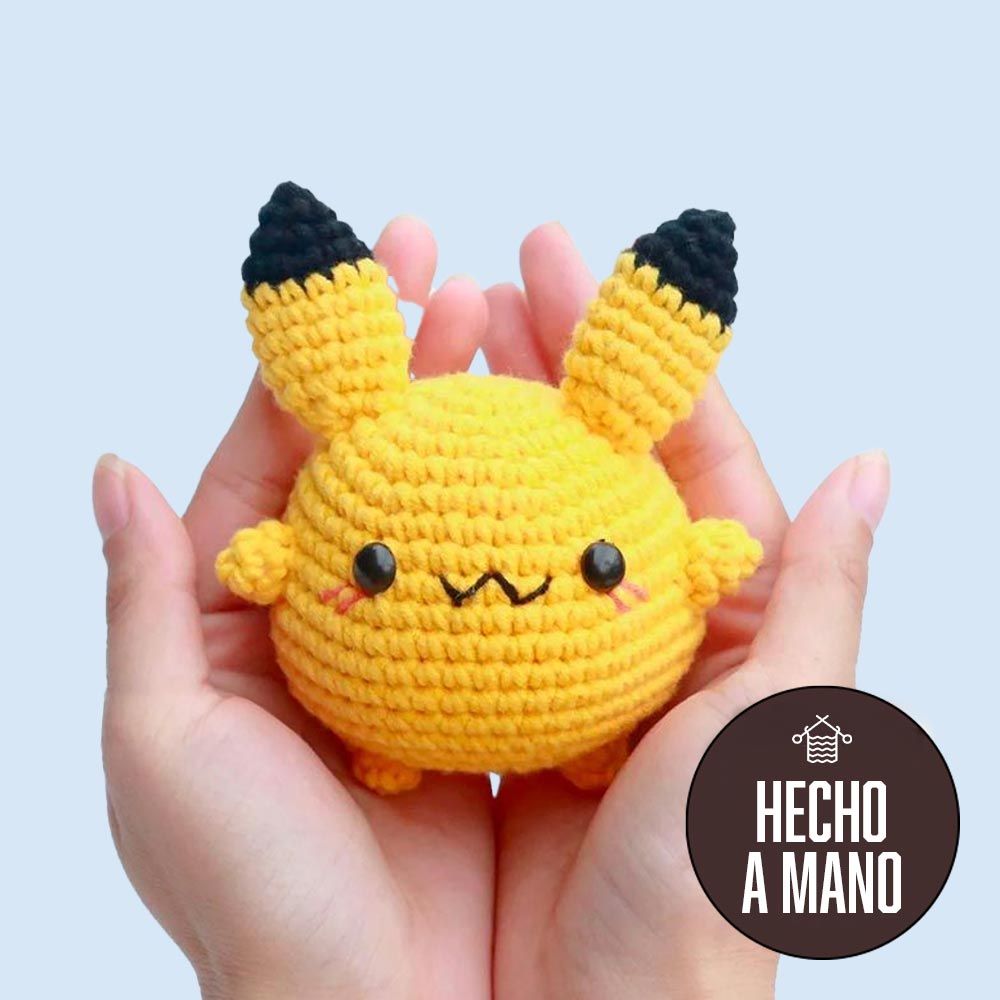 Figura tejido a mano Pika Eléctrico Amarillo Tierno