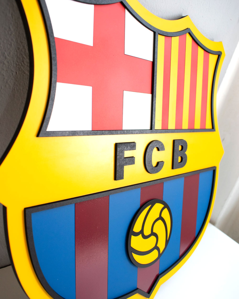 Cuadro Escudo Barcelona en MDF – Decoración 3D para Fanáticos