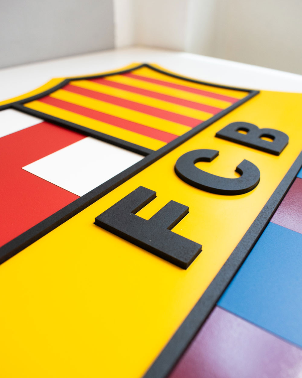 Cuadro Escudo Barcelona en MDF – Decoración 3D para Fanáticos