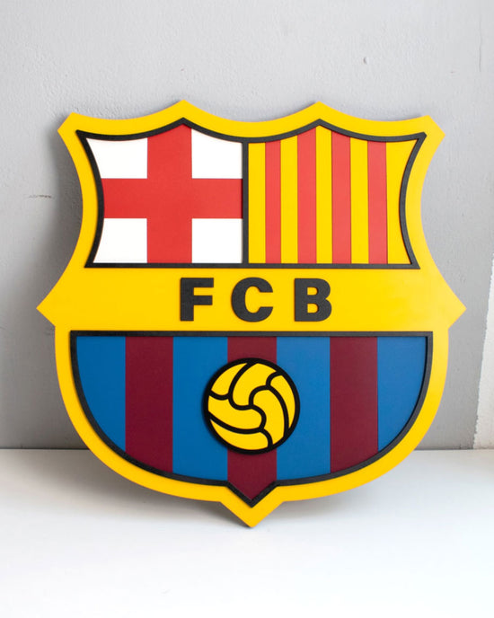 Cuadro Escudo Barcelona en MDF – Decoración 3D para Fanáticos