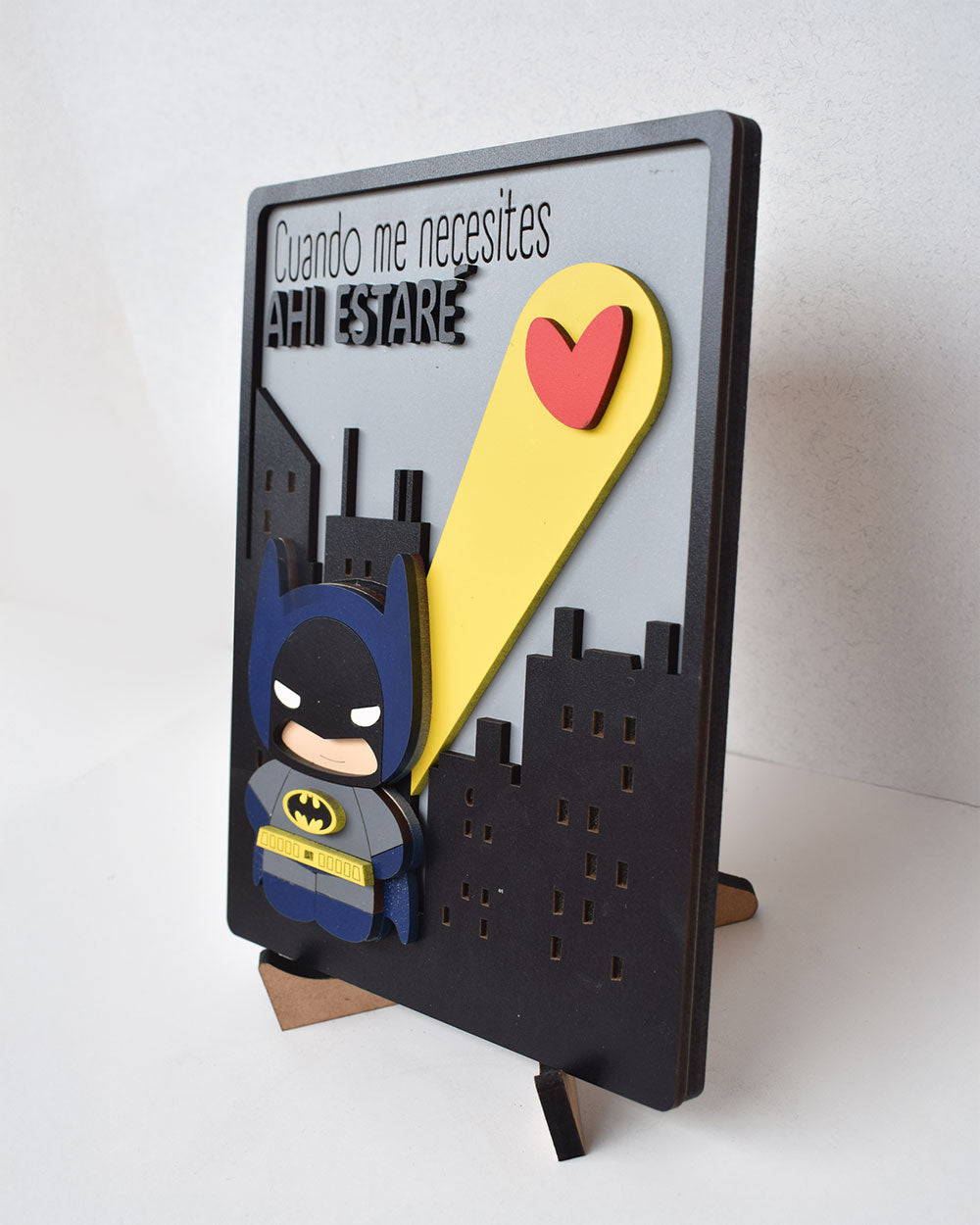Cuadro personalizado Batman Enamorado con frase romántica para regalo
