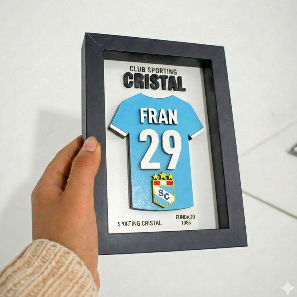 Camiseta Sporting Cristal Personalizado 12x17cm sin vidrio