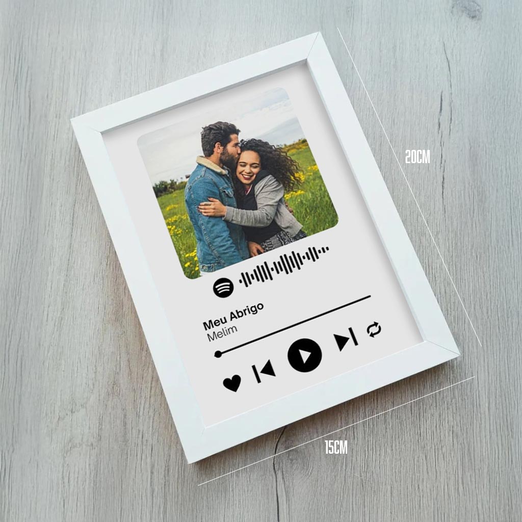 Cuadro personalizado estilo música con tu foto 15x20cm