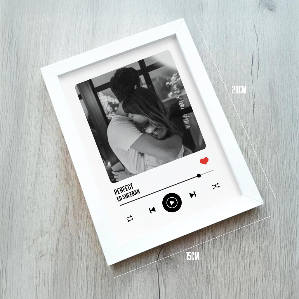 Cuadro personalizado Youtube Music para pareja 15x20cm