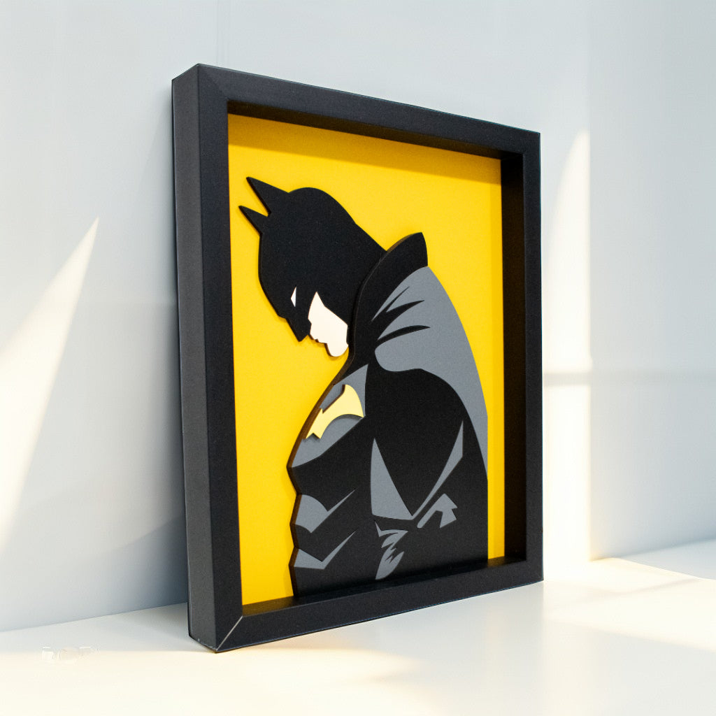 Cuadro en madera MDF relieve 3D de Batman el caballero de la noche 20x25cm