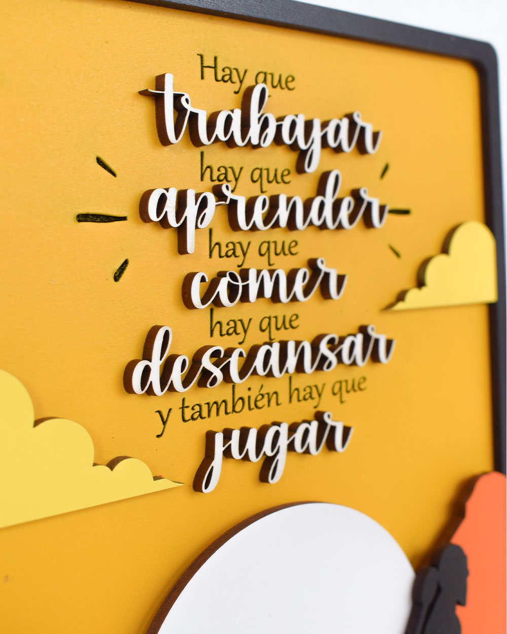 Cuadro personalizado Goku, Roshi y Krilin con frase motivacional para regalo decorativo