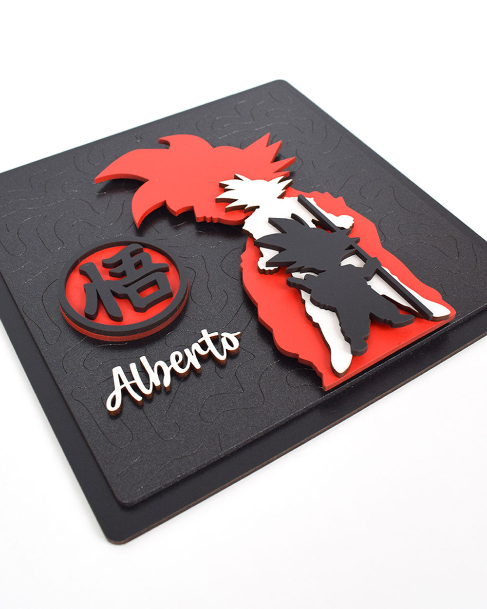Cuadro Goku evolución de edades personalizado para escritorio y regalo anime