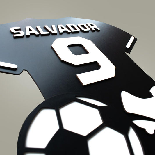Cuadro Personalizado en MDF – Nombre y Número en Corte Láser ⚽🔥