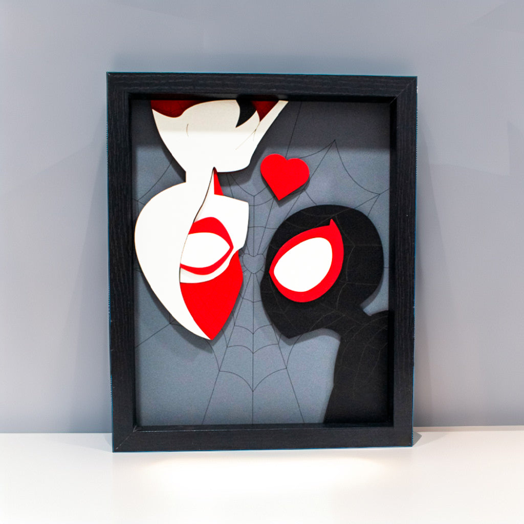 Cuadro 3D Personalizado "Amor Entre Universos" para Parejas 20x25cm