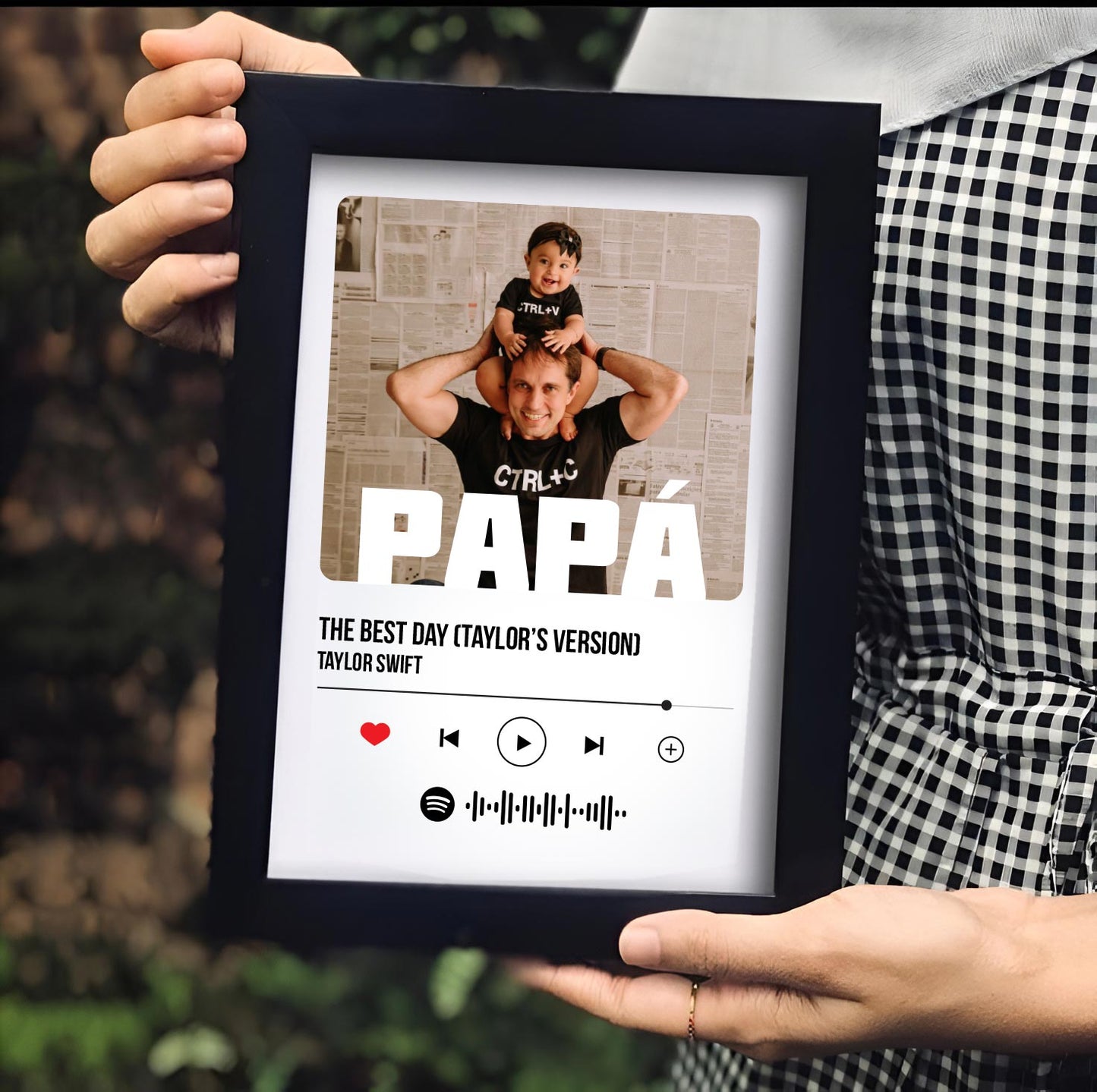 Cuadro personalizado Spotify para Papá