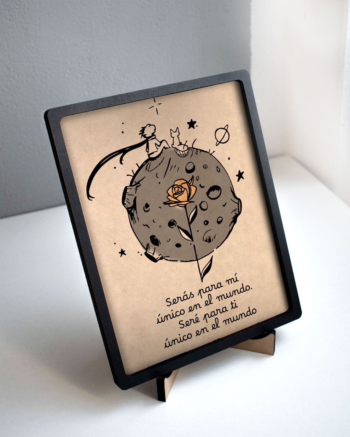 Cuadro del Principito en MDF para Escritorio - Decoración Especial