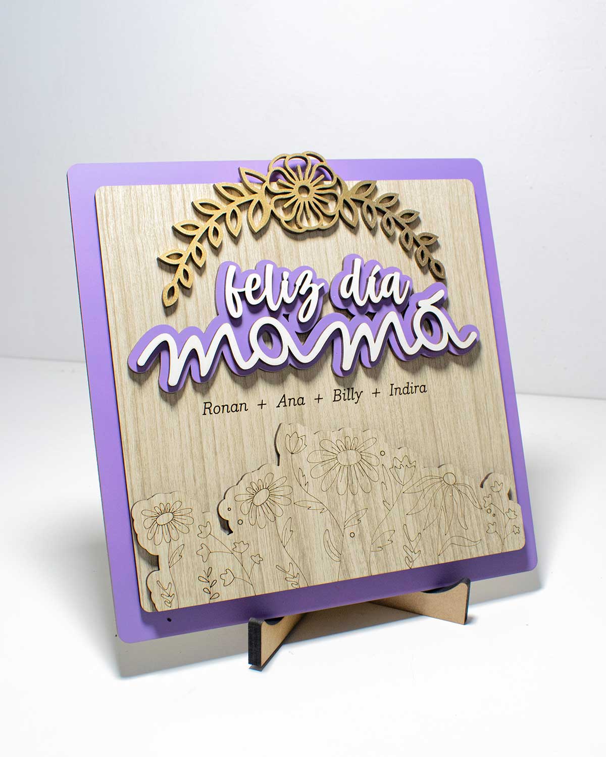 Cuadro personalizado “Feliz Día, Mamá” con Nombres