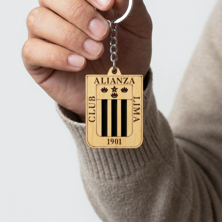 Llavero Alianza lima de madera MDF