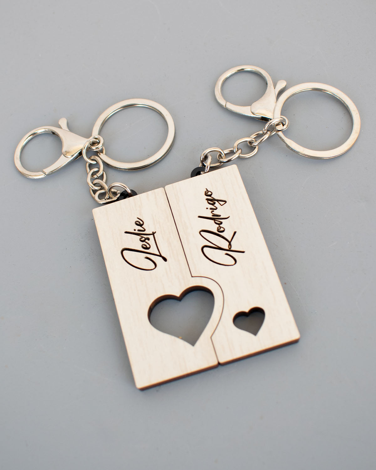 Llaveros para pareja con nombres personalizados duo perfecto pack x 2 unidades