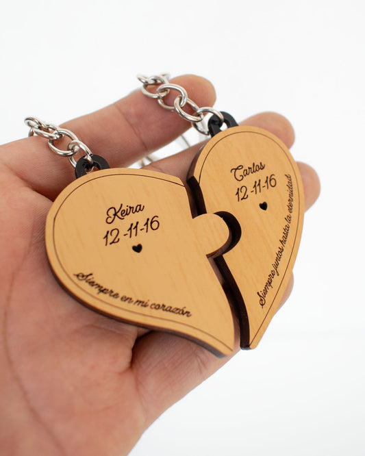 Llaveros personalizados MDF corte láser