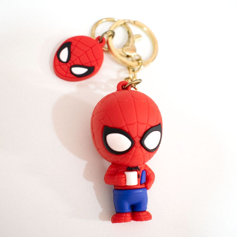 Llavero de Goma "Héroe Arácnido con Café"