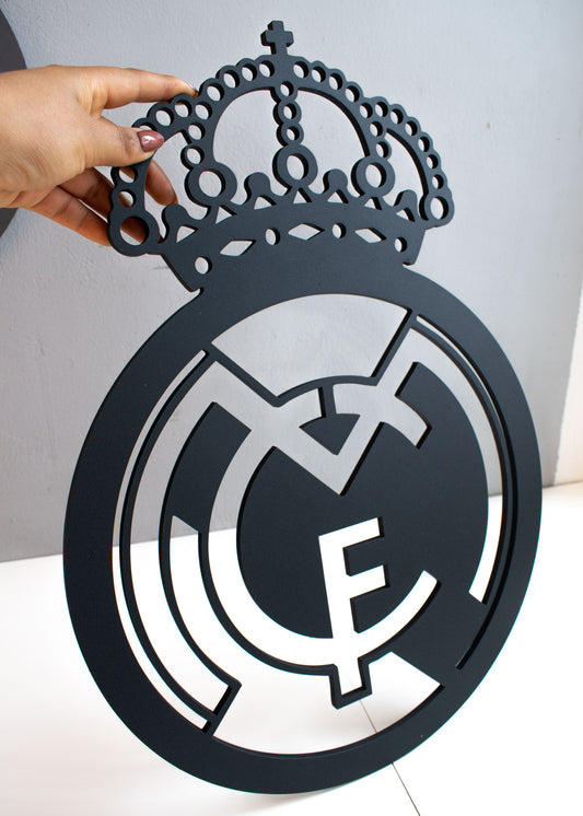Cuadro Real Madrid en MDF – Escudo negro