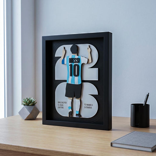 Messi el Adios en 3D Negro
