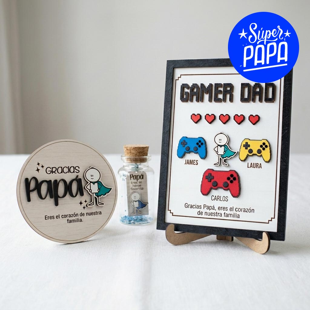 Cuadro para Papá Gamer personalizado