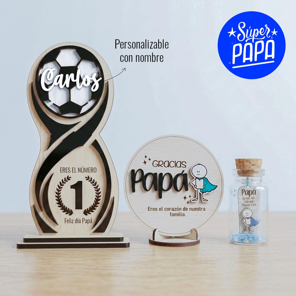 Trofeo para Papá con nombre personalizado