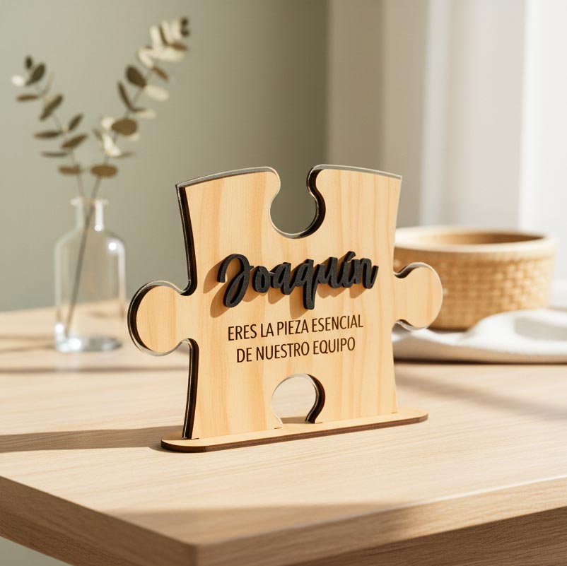 Recordatorio MDF para trabajador personalizado 12x12cm