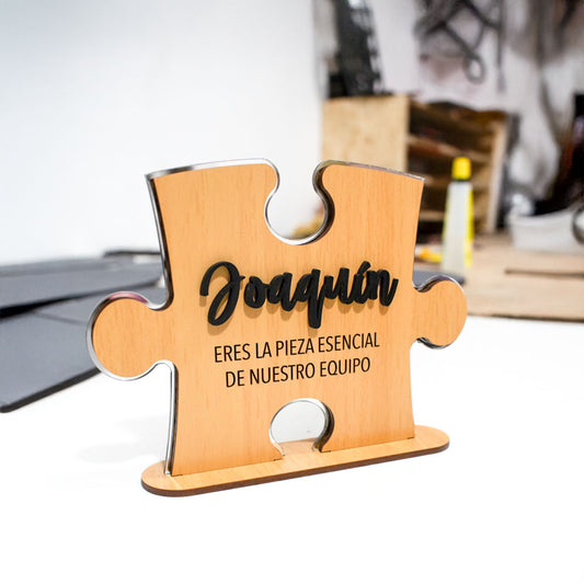 Recordatorio MDF para trabajador personalizado 12x15cm