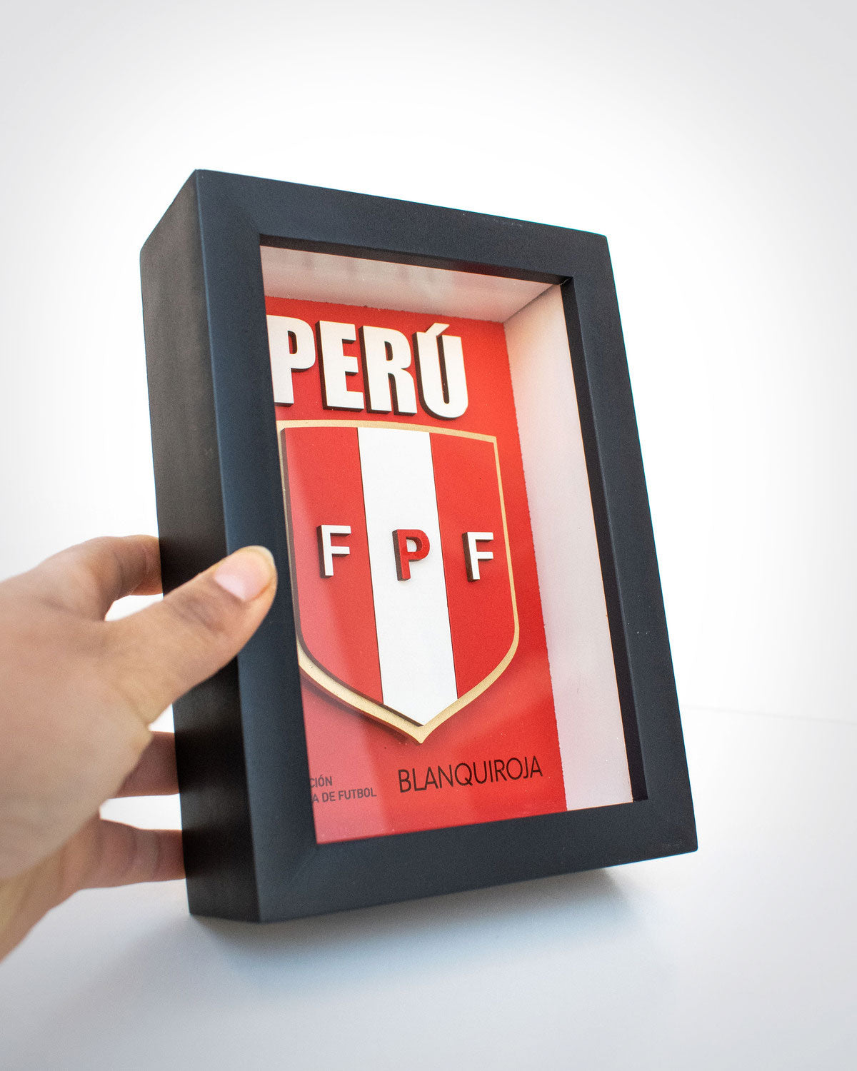 Shadow Box 3D Perú Federación Peruana de Futbol 10x15cm