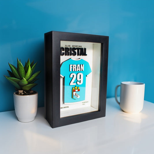 Shadowbox 3D Decorativo con Escudo de Sporting Cristal
