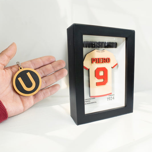 Shadowbox 3D con Camiseta de Universitario Personalizado 12x17cm