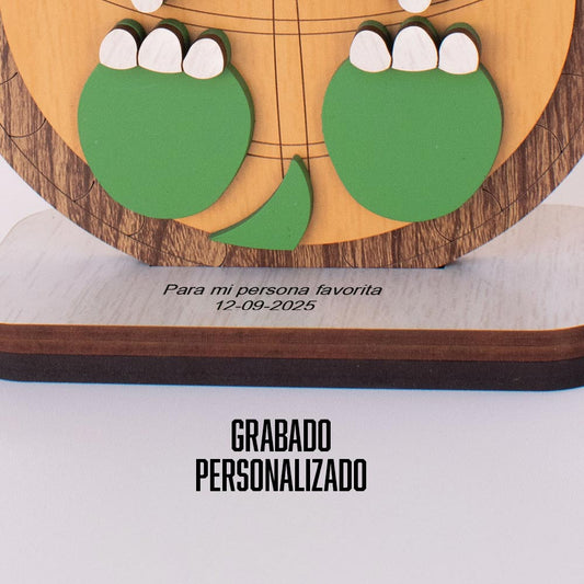 Soporte para lentes madera MDF con diseño de Tortuga