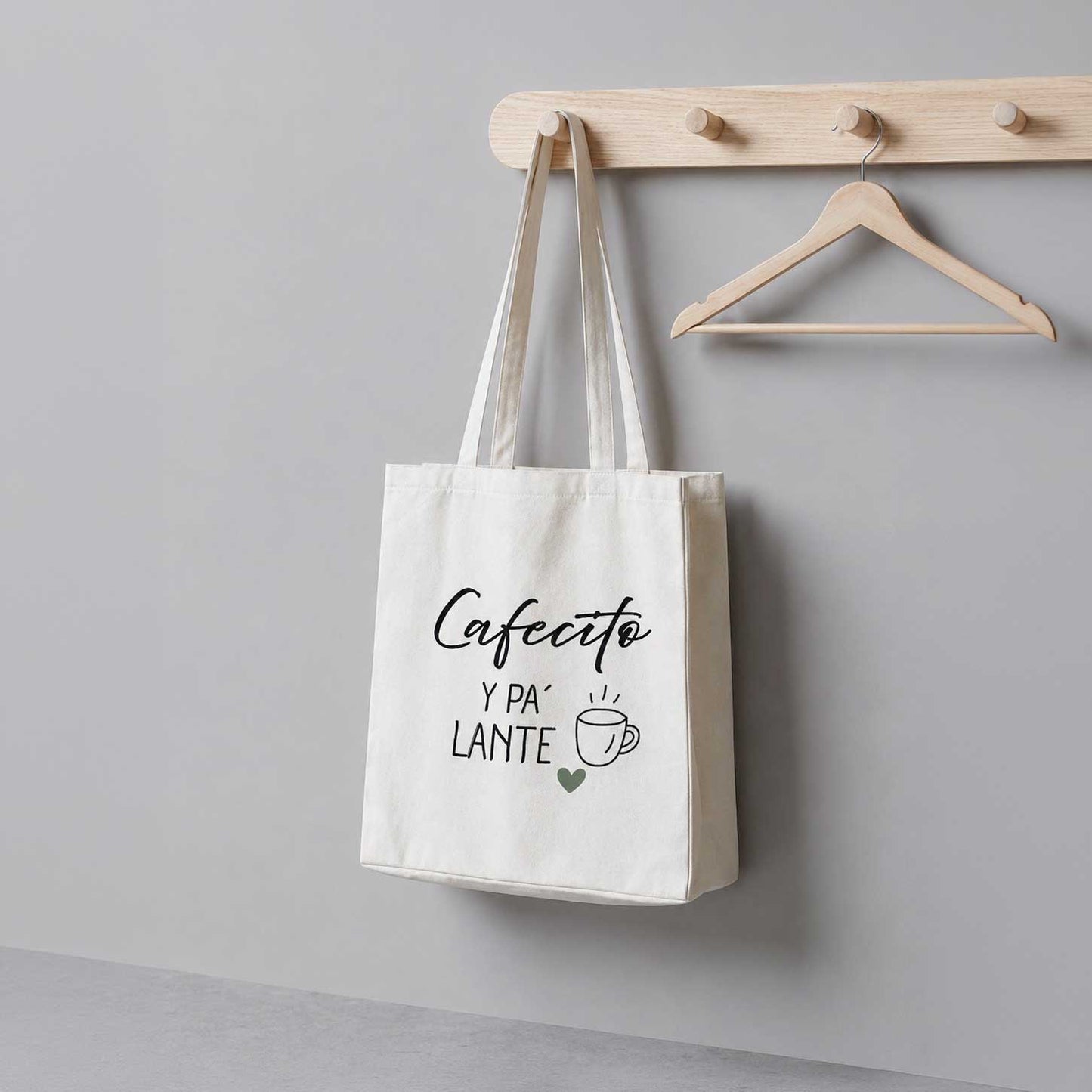 Totebag simple Cafecito y pa lante