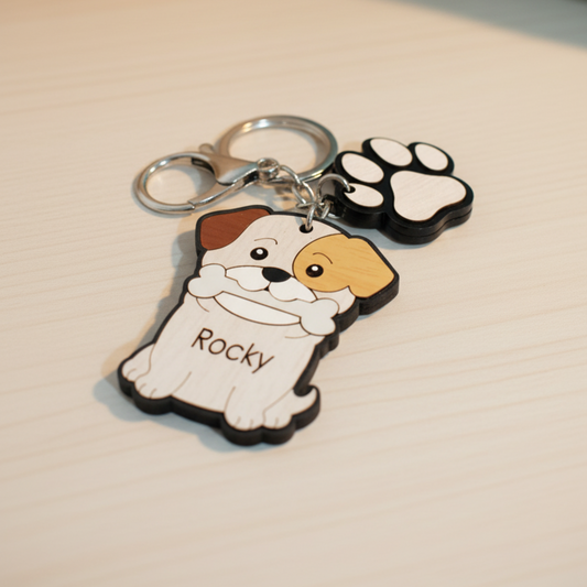 Llavero personalizado mascota con nombre