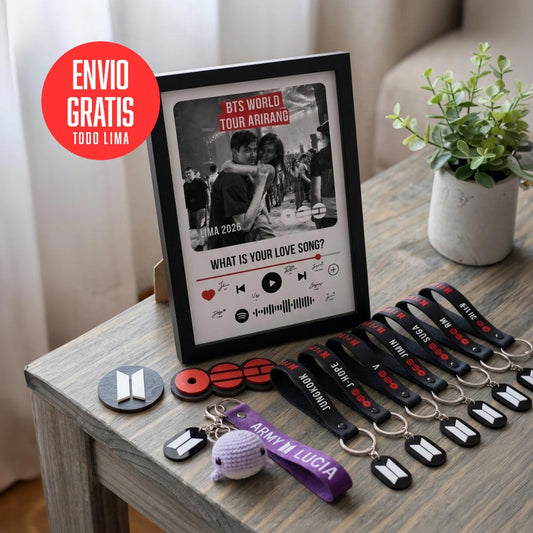 Cuadro 3D BTS Conmemorativo + Llaveros Coleccionables + Imanes | Personalizado