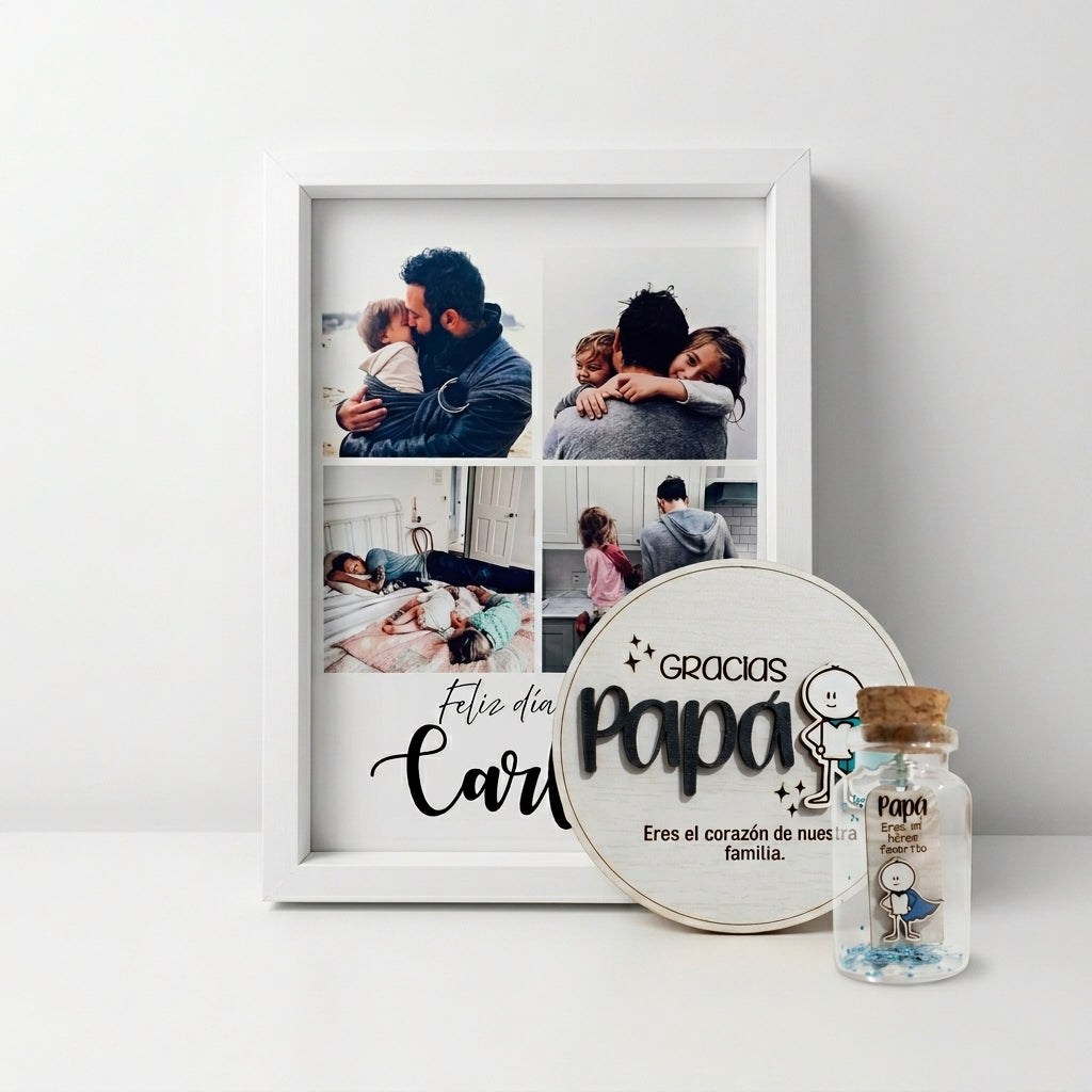 Cuadro Personalizado 15x20cm para escritorio + accesorios