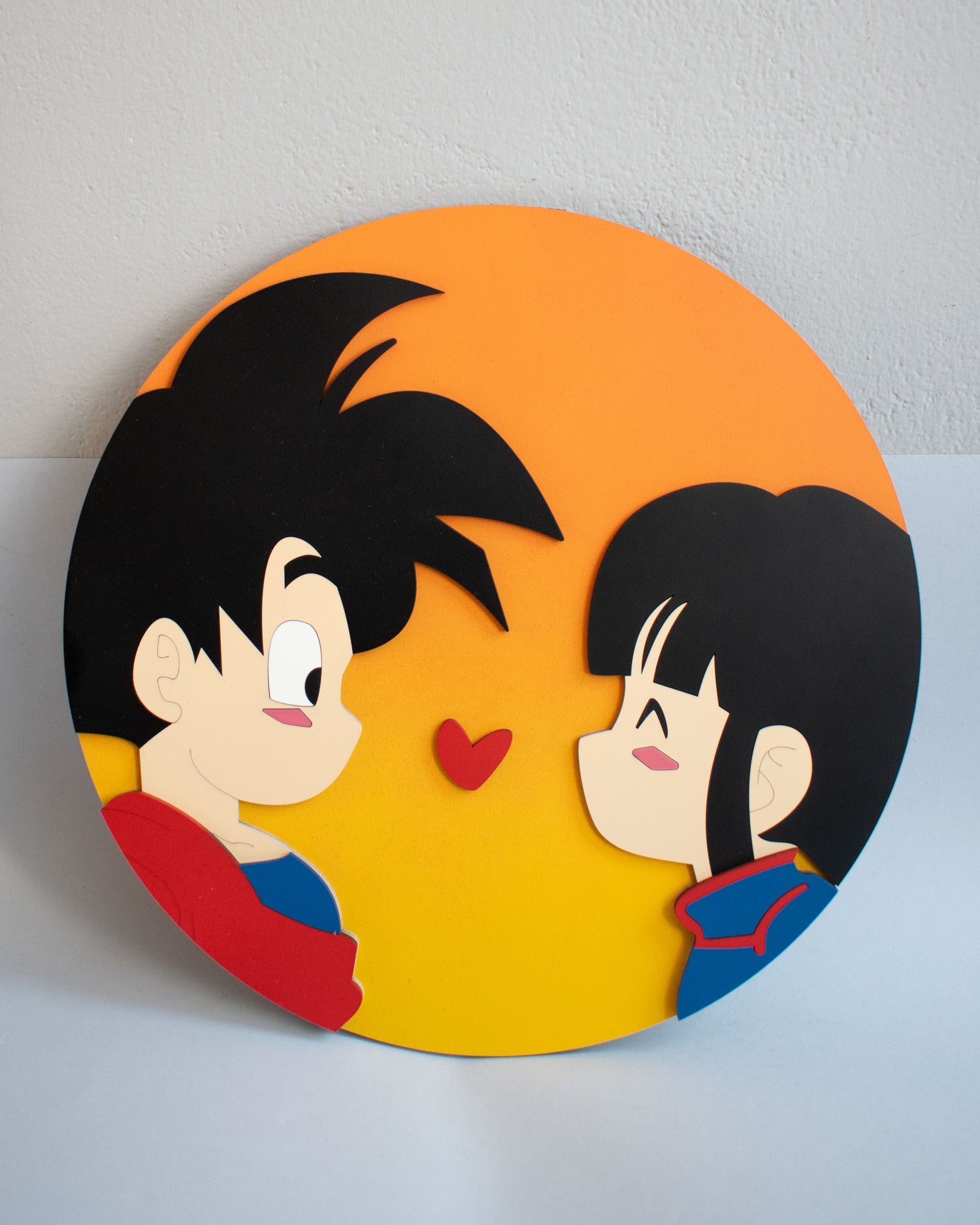 Cuadro Personalizado de Goku y Milk en MDF