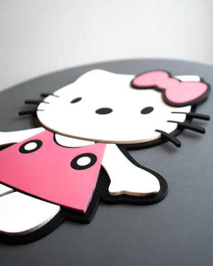 Cuadro Personalizado de Hello Kitty en MDF 3