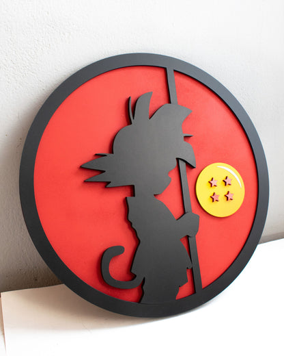 Cuadro Personalizado en MDF de Dragon Ball con Goku Niño