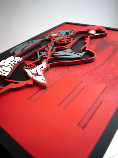 Cuadro de Spiderman Miles Morales en MDF