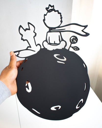 Cuadro principito mdf de Pared en Negro