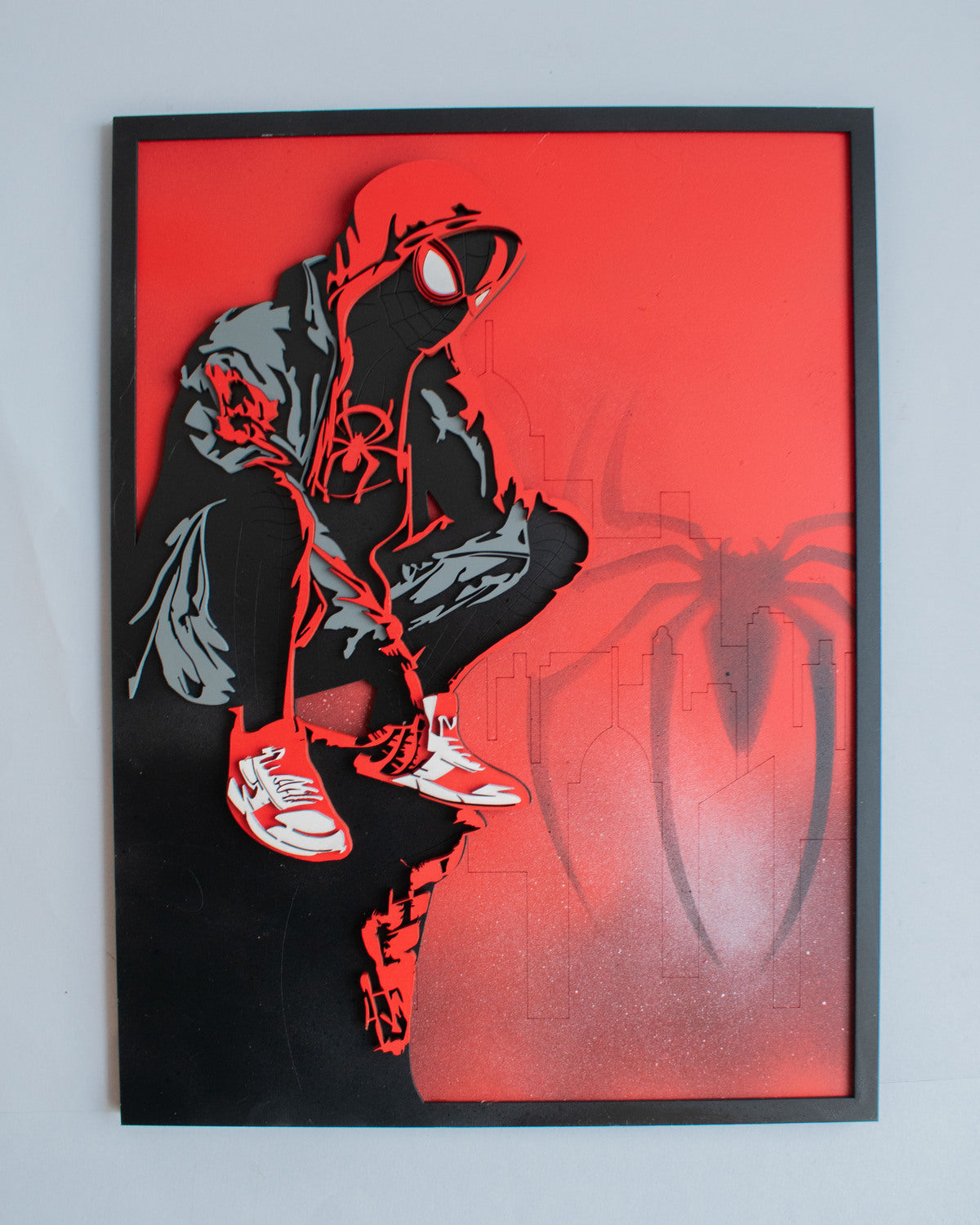 Cuadro de Spiderman Miles Morales en MDF – Diseño Exclusivo