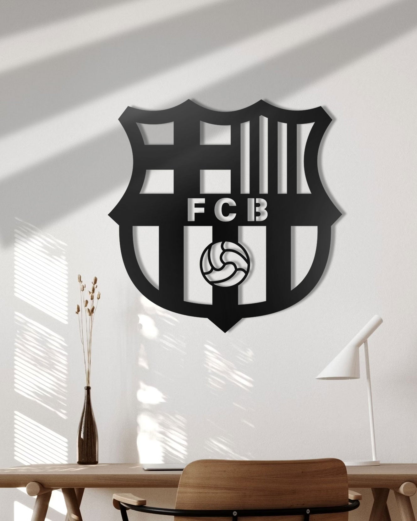 Escudo FCB en MDF – Decoración Exclusiva para Fanáticos