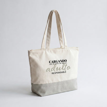 Totebag Alpino Cargando con el peso de ser adulto