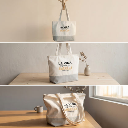 Totebag Alpino La vida debe ser Amarilla