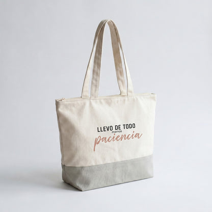 Totebag Alpino Llevo todo menos paciencia