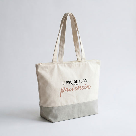 Totebag Alpino Llevo todo menos paciencia