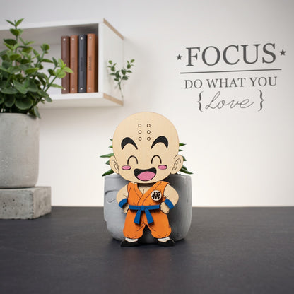 Pack de 4 Imanes 3D Goku Niño y Esfera del Dragón en Madera MDF